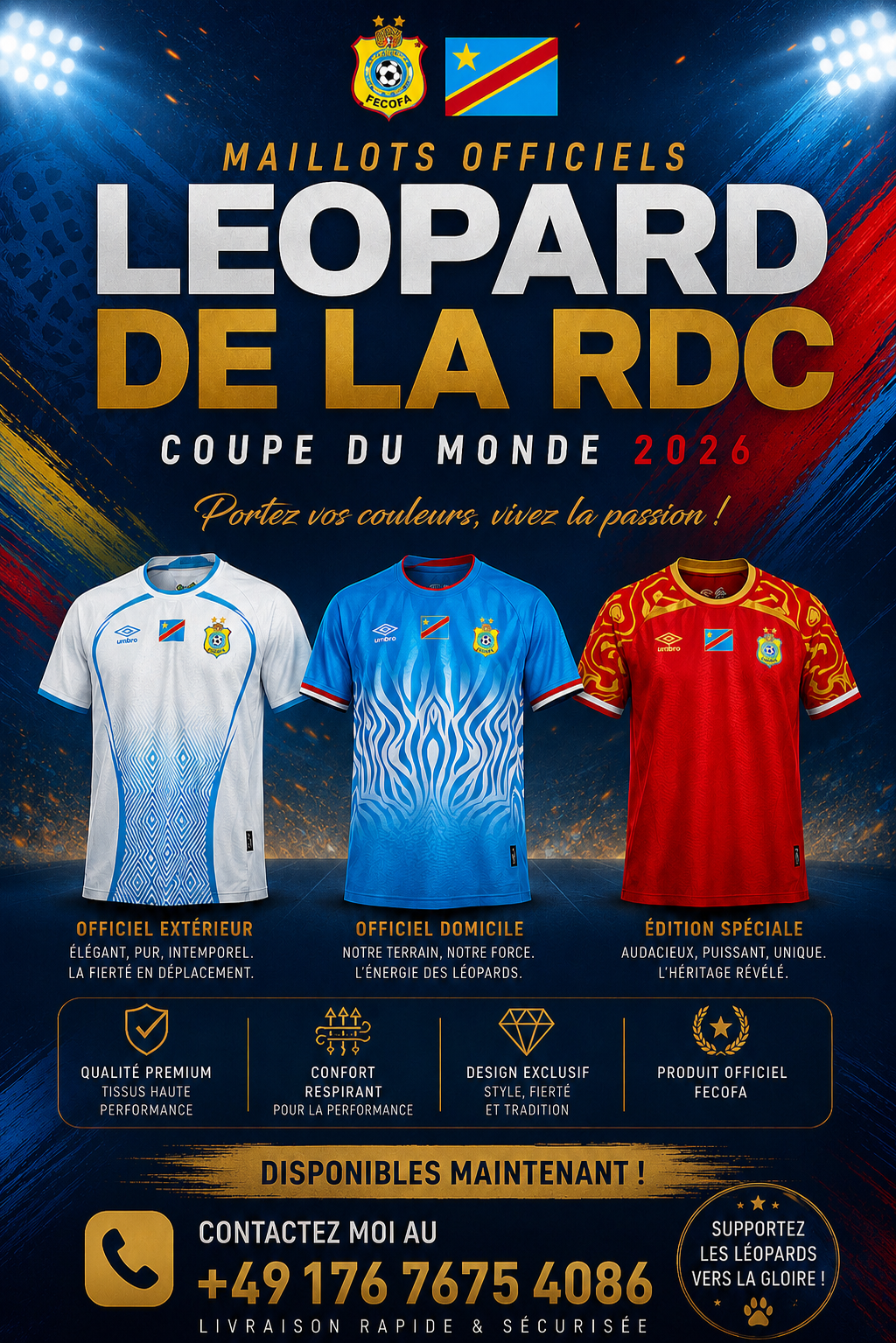 Maillot Leopard RDC
